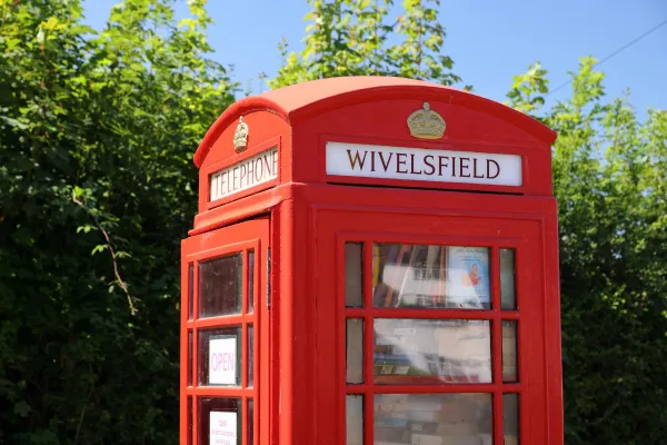 A red phone box in Wivelsfield Green