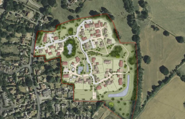 Site map of new Elivia Homes development in Biddenden