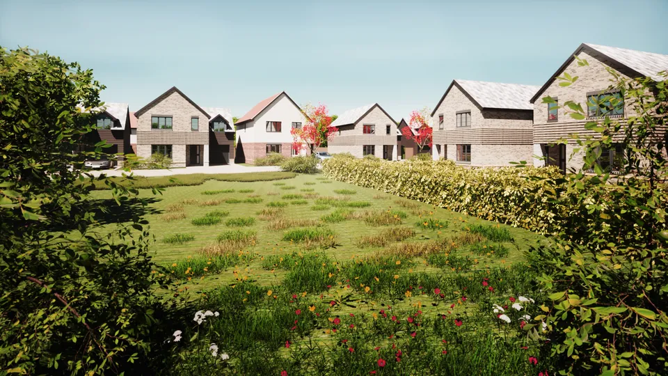 house around a meadow