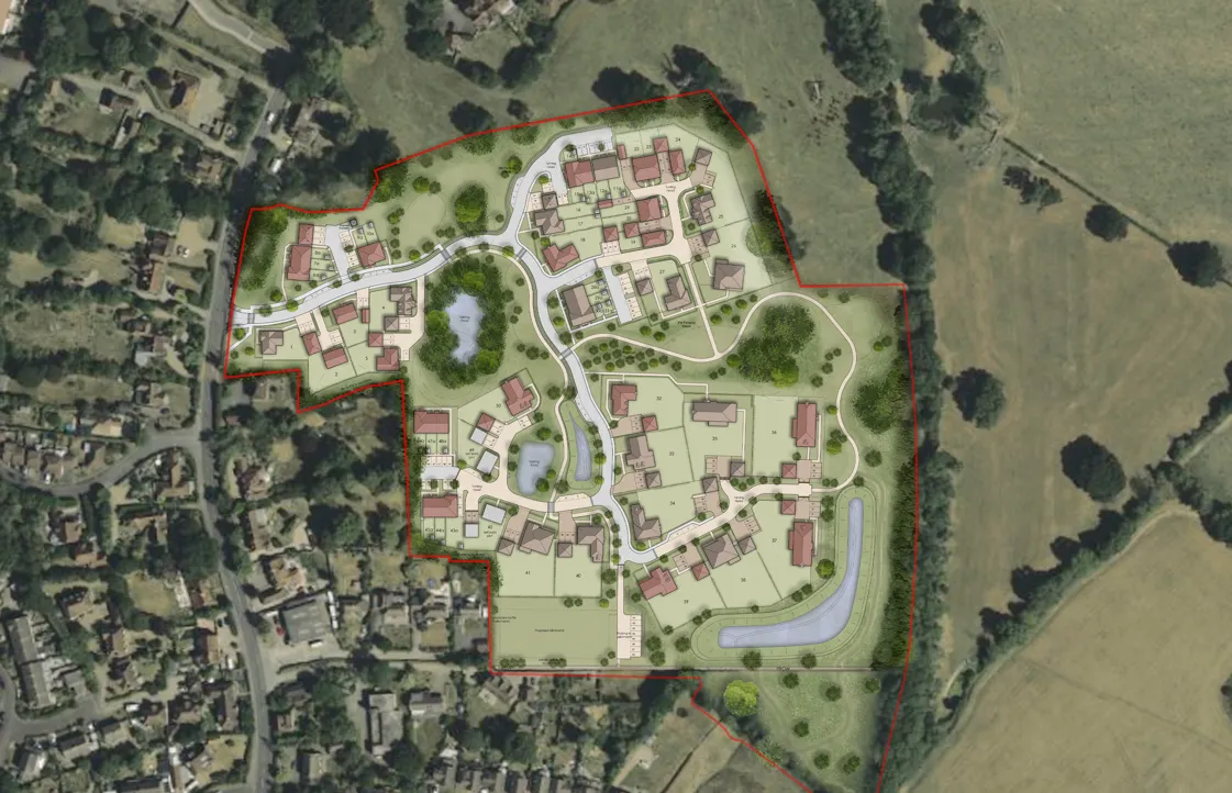 Site map of new Elivia Homes development in Biddenden