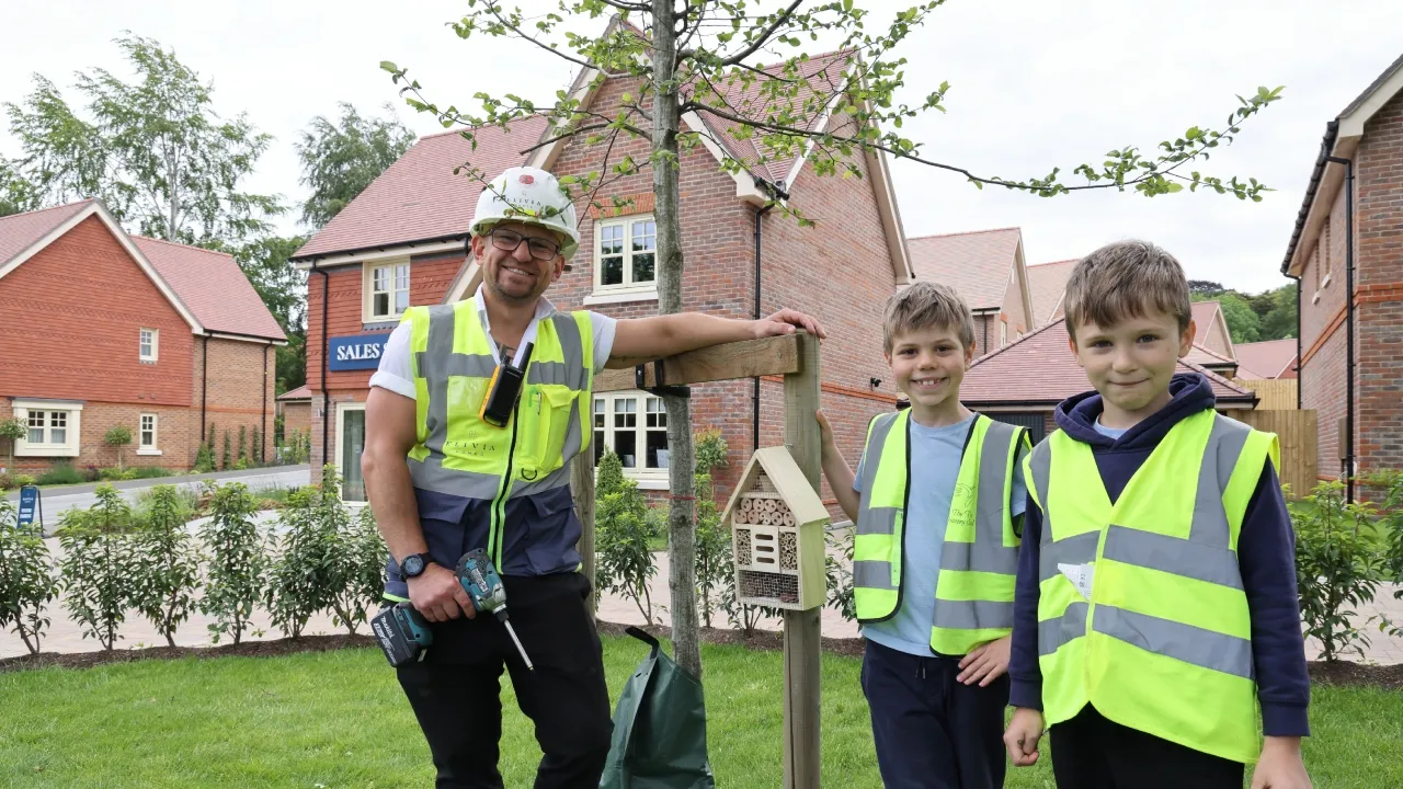 Headley Chase - students with bug hotels