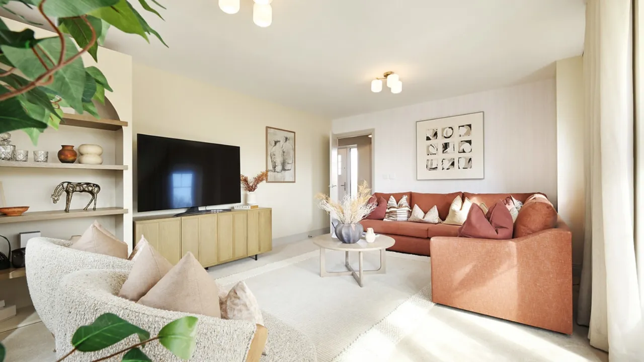 Lounge in Plot 1 of Bluebell Gardens