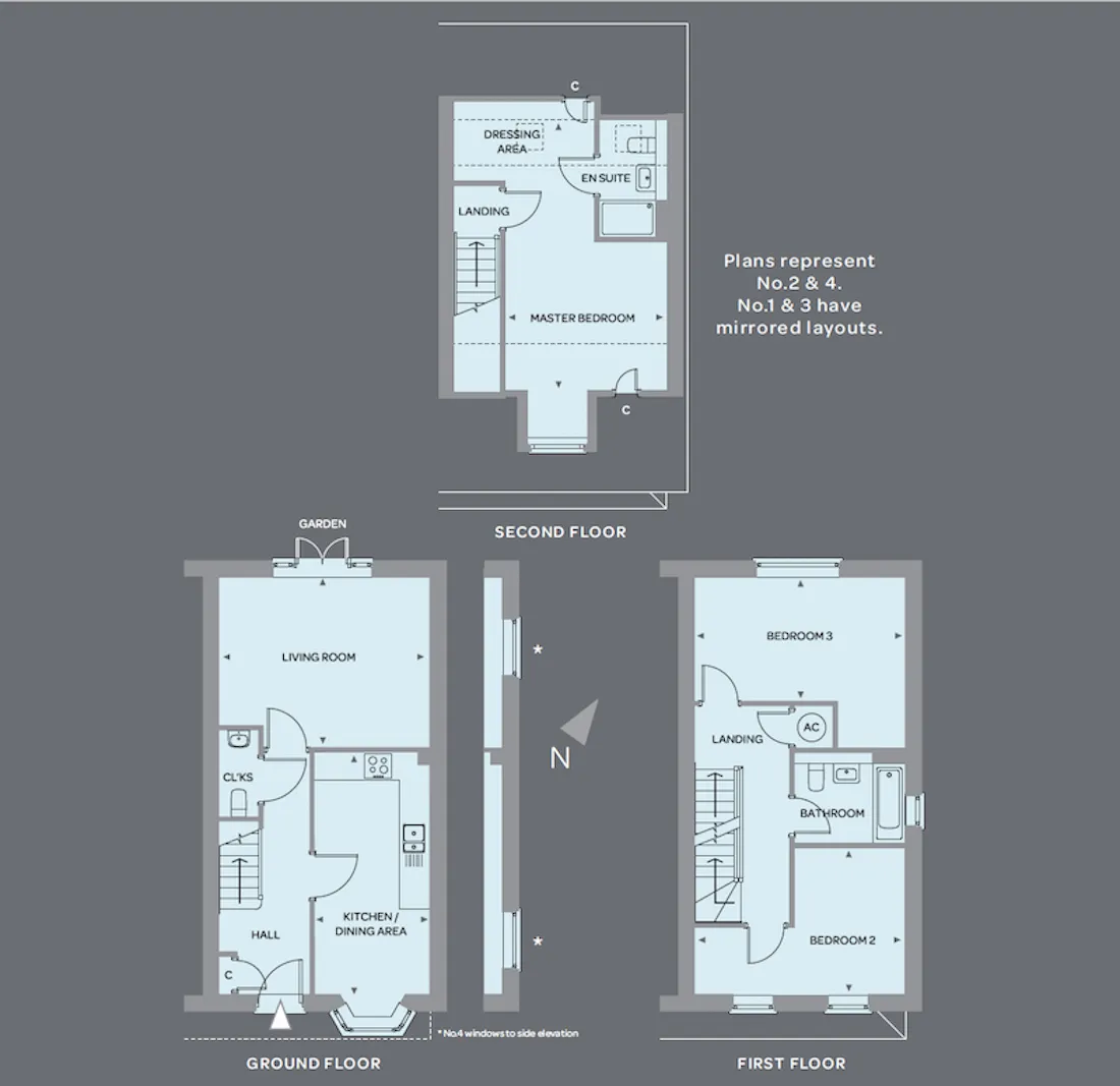 1-4 floor plans