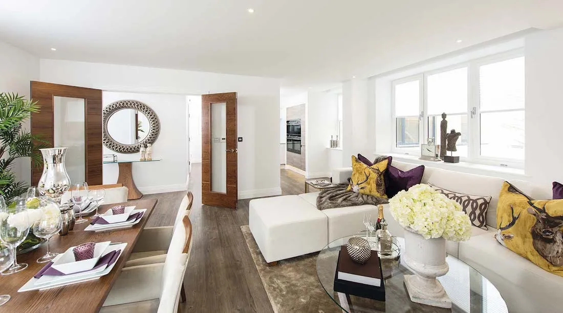 Open plan room