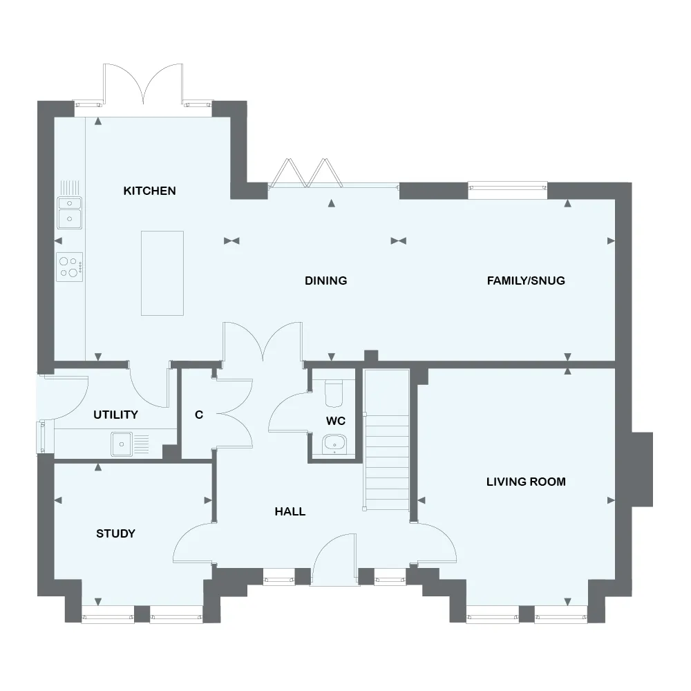 Woodville house ground floor