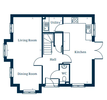 Plot 1 - Ground Floor Plans 