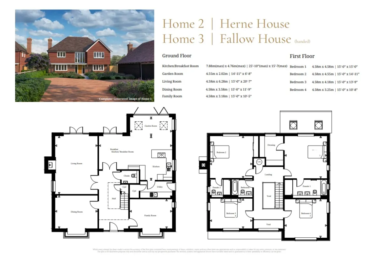 Fallow Wood floor plan plots 2 and 3