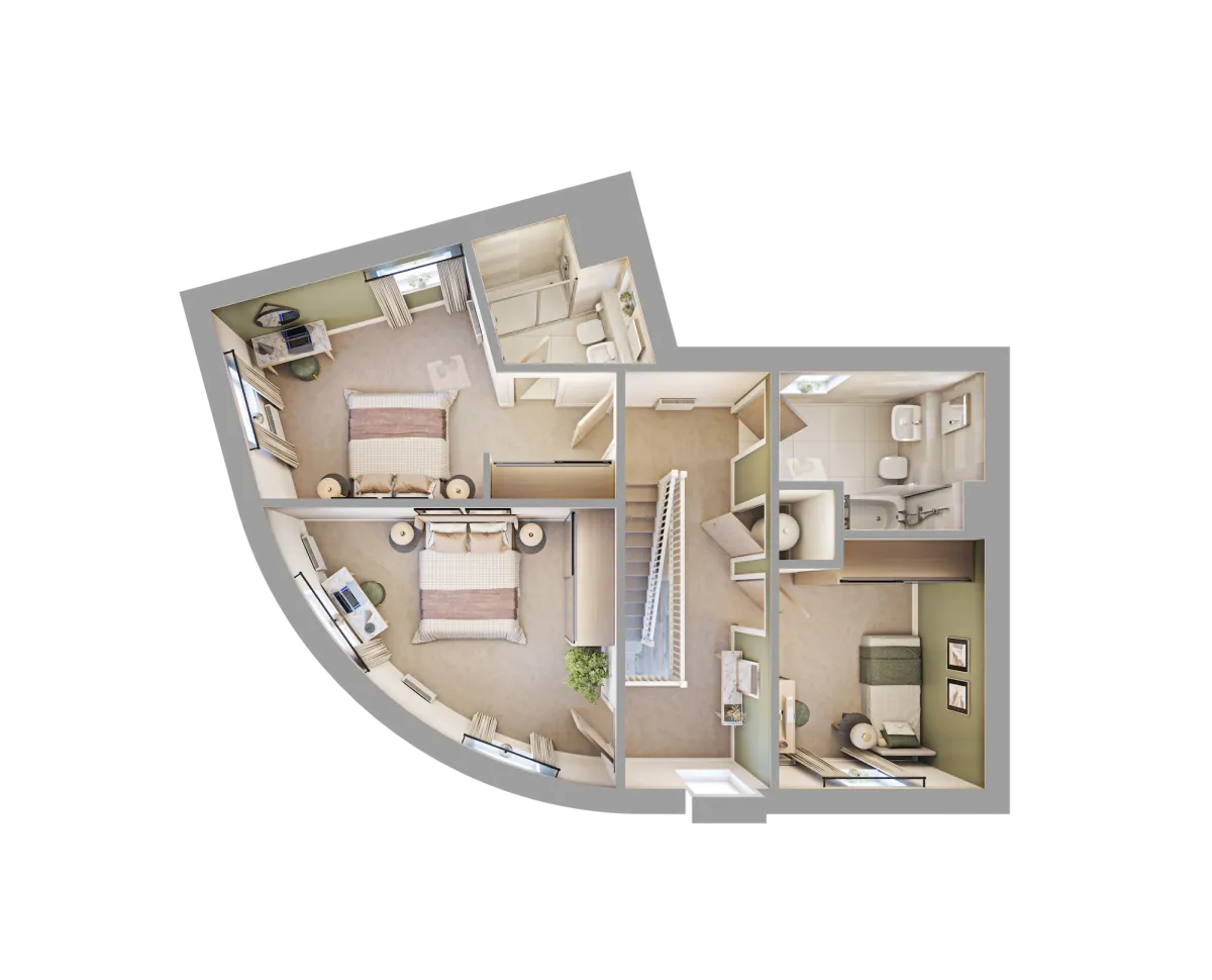 Pinecrest 3D Render - First Floor