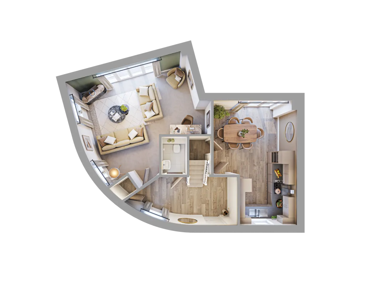 Pinecrest 3D Render - Ground Floor