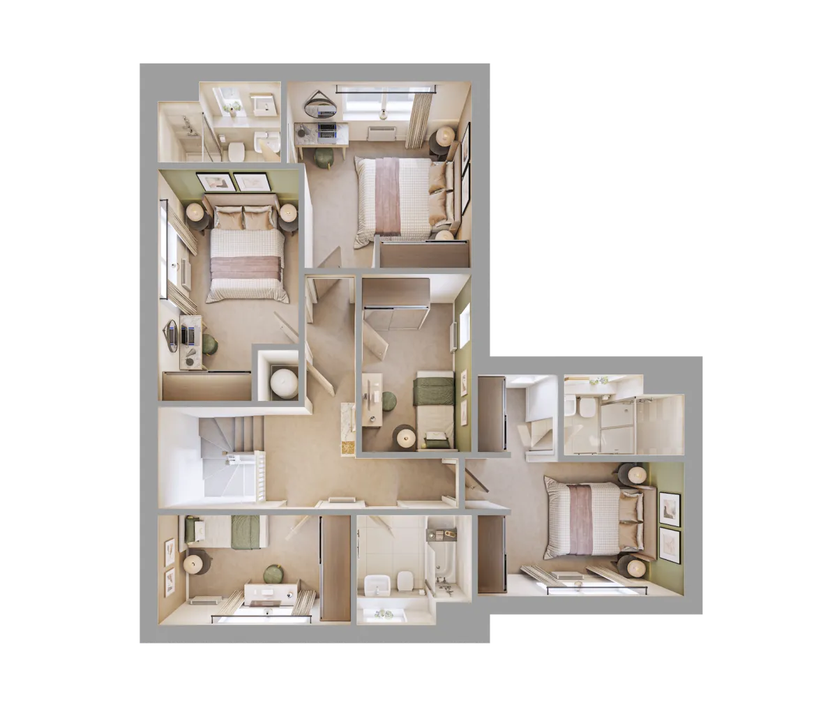Upland 3D Render - First Floor